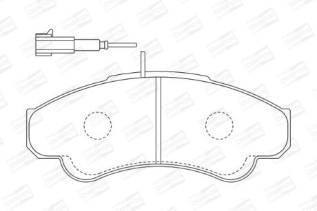 Гальмівні колодки пер. Jumper/Ducato/Boxer 02- (1.8t) CHAMPION 573114CH