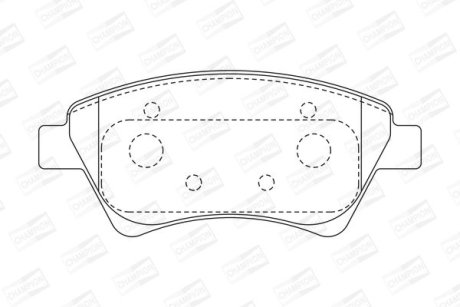 Колодки тормозные дисковые передние Renault Megane II (01-12) CHAMPION 573124CH
