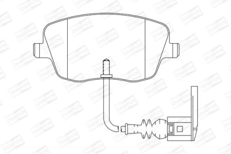 Колодки тормозные дисковые передние Skoda Fabia II, Roomster (06-15)/ VW Polo IV CHAMPION 573127CH