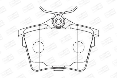 Колодки тормозные дисковые задние Citroen C5 III/ Peugeot 407 (04-11) CHAMPION 573133CH