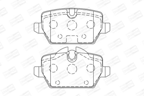 Колодки тормозные дисковые задние BMW 1 (E81,E87), 3 (E90) CHAMPION 573136CH