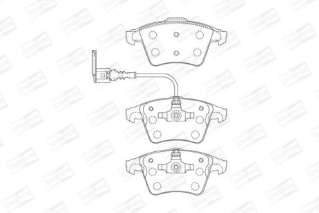 Колодки тормозные дисковые передние VW T5 CHAMPION 573160CH