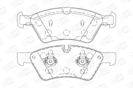 Колодки тормозные дисковые передние MB E-Class (W211), G-Class (W463), GL-Class CHAMPION 573175CH
