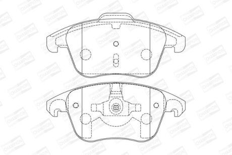 Колодки тормозные дисковые передние Citroen C4 Picasso (07-13), C4 II/ Peugeot 5 CHAMPION 573193CH