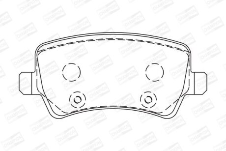 Колодки тормозные дисковые задние Land Rover Freelander 2/ Volvo V60 I, S80 II, CHAMPION 573250CH