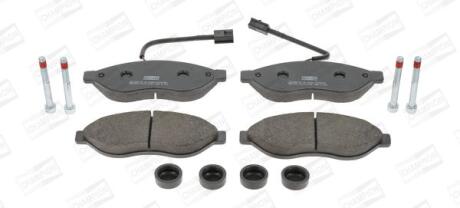 Колодки тормозные дисковые передние (с болтами и датчиками) Citroen Jumper II/ F CHAMPION 573260CH