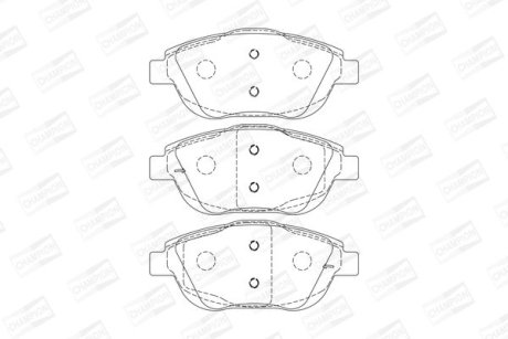 Колодки тормозные дисковые передние/задние Citroen C3 AIRCROSS II (2R_, 2C_) 17-, C3 III (SX) 16-|OPEL CORSA F 19- CHAMPION 573264CH