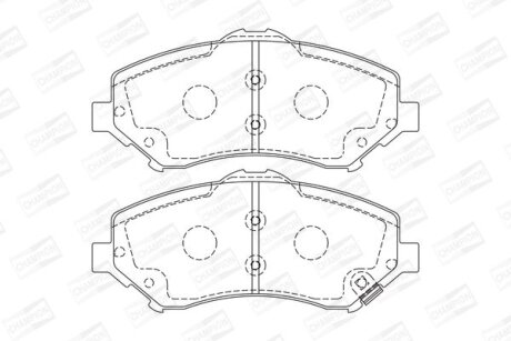 Колодки гальмівні дискові передні Dodge Journey (08-)/ Jeep Compass (06-) CHAMPION 573298CH