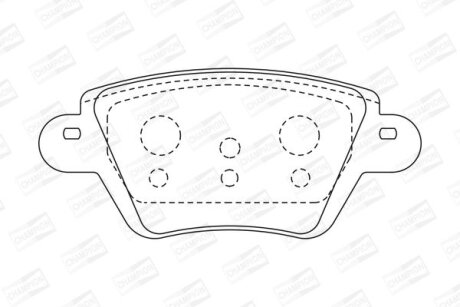 Колодки тормозные дисковые задние Renault Kangoo (01-) CHAMPION 573320CH