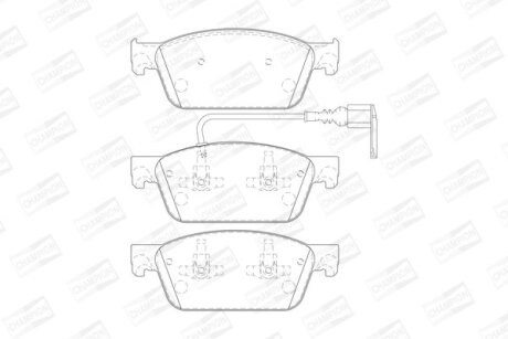Колодки гальмівні дискові передні VW T5, T6 CHAMPION 573330CH