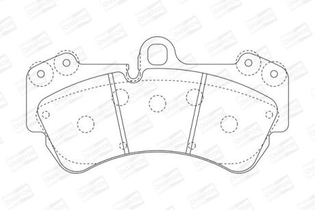 Колодки тормозные дисковые передние Porsche Cayenne (02-10)/ VW Touareg (02-10) CHAMPION 573376CH