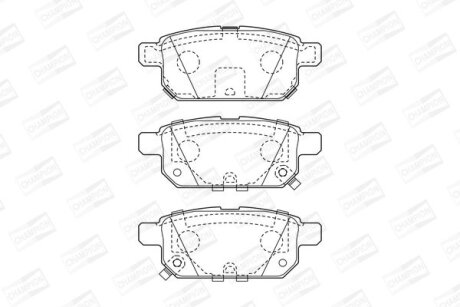 Колодки тормозные дисковые задние Suzuki SX4 (13-), Vitara (15-) CHAM CHAMPION 573384CH
