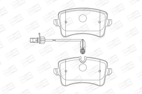 Колодки тормозные дисковые задние AUDI A4 Avant (8K5, B8) CHAMPION 573428CH