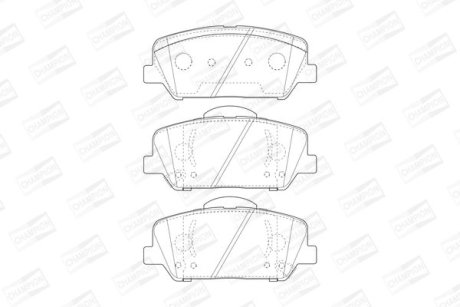 Колодки тормозные дисковые передние Kia Optima (10-), Ceed (15-)/Hyundai i30 (11-) CHAMPION 573447CH