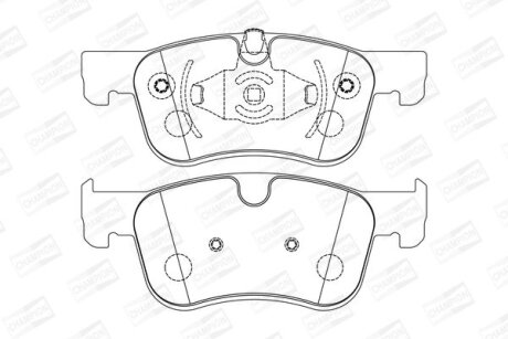 Колодки тормозные дисковые передние Citroen Berlingo (18-), C4 Picasso (13-)/ Op CHAMPION 573604CH