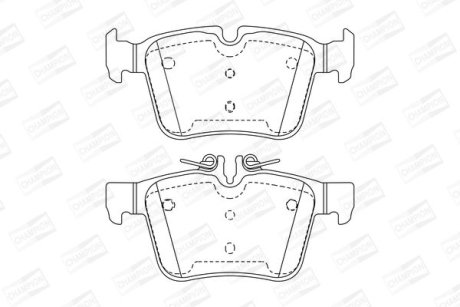 Колодки тормозные дисковые задние MB C-Class (14-) CHAMPION 573609CH