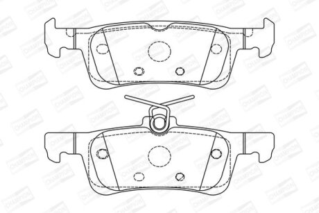 Колодки тормозные дисковые задние Peugeot 308 II CHAMPION 573613CH