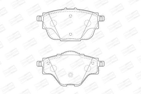 Колодки тормозные дисковые задние Citroen C4 (13-) CHAMPION 573622CH