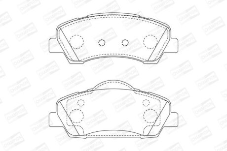 Колодки тормозные дисковые передние Citroen C4 Cactus / Peugeot 308 II (CHAMPION 573630CH