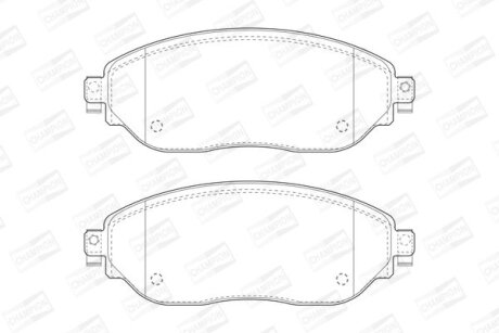 Колодки тормозные дисковые передние Renault Trafic III/ Opel Vivaro (15-) CHAMPION 573656CH