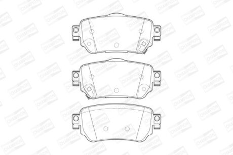Колодки тормозные дисковые задние Nissan X-Trail III, Qashqai II, Leaf (17-)/ Re CHAMPION 573658CH
