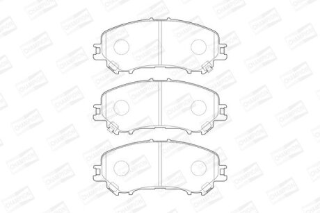 Колодки тормозные дисковые передние Nissan Qashqai II, X-Trail III/ Renault Kadj CHAMPION 573659CH