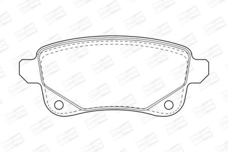 Колодки тормозные дисковые задние Renault Megane (III,IV), Clio V, Fluence (10-) CHAMPION 573660CH