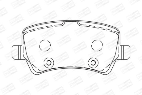 Колодки тормозные дисковые задние Volvo XC60 (08-) CHAMPION 573748CH