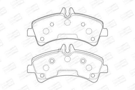 Гальмівні колодки зад. Sprinter/Crafter 06- (спарка) CHAMPION 573758CH