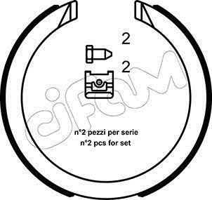 Гальмівні колодки бараб. CX7-CX9/Kyron 05-(+монт. к-т) CIFAM 153-491K