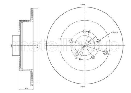 Тормозной диск задн. C4/C-Crosser/4008/4007/ASX/Lancer/Outlander04- CIFAM 800-1332C