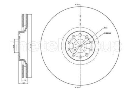 Тормозной диск A4/A6/Allroad/Exeo (97-13) CIFAM 800-705C