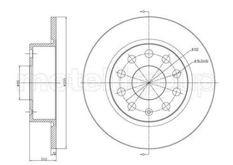 Тормозной диск задн. A3/Altea/Beetle/Bora/Caddy (04-21) CIFAM 800-724C