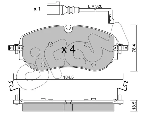 VW Гальмівні колодки передні ID.4 Electric 21-, ID.5 Electric 21-, Q4 Sportback (F4N) Electric CIFAM 82213200 (фото 1)