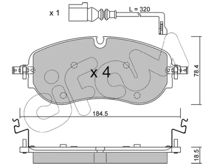 VW Гальмівні колодки передні ID.4 Electric 21-, ID.5 Electric 21-, Q4 Sportback (F4N) Electric CIFAM 82213200