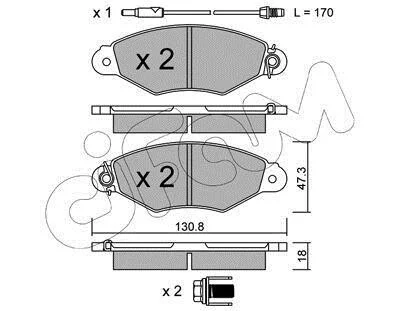 Тормозные колодки пер. Kangoo 97-08 (Bosch) (з датчиком) CIFAM 822-253-1