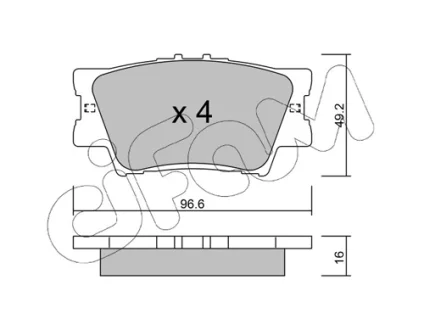 Тормозные колодки зад.TOYOTA CAMRY/RAV4 III/RAV4 IV 2.0-3.5 06- CIFAM 822-749-0