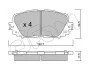 Тормозные колодки пер. Toyota Yaris 07- (akebono) CIFAM 822-820-0 (фото 1)