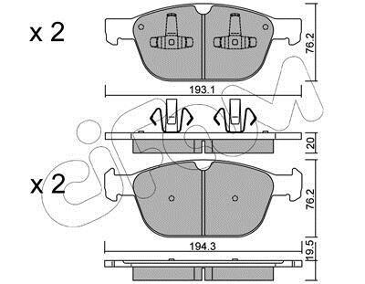 Тормозные колодки пер. XC60/XC90 02- 2.0-4.4 CIFAM 822-834-0