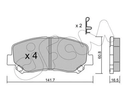 Тормозные колодки пер. Mazda CX-5 11- Akebono CIFAM 822-969-0
