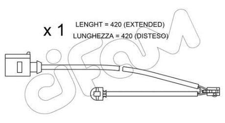 Датчик ABS пер.  Cayenne/Q7/Touareg 02- CIFAM SU.217