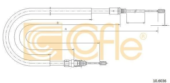 Трос ручника COFLE 10.6036 (фото 1)