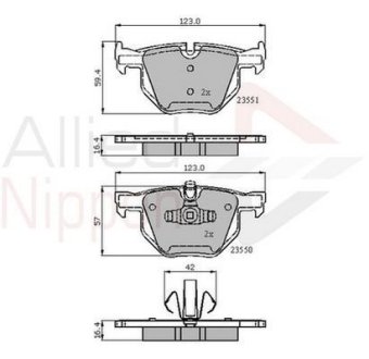 Колодки тормозные дисковые задние COMLINE ADB01671