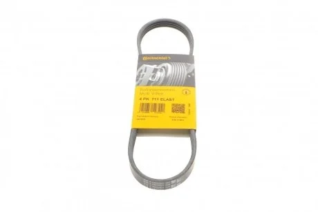 Ремень генератора поликлиновый CONTINENTAL Contitech 4PK711 ELAST
