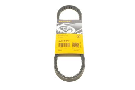 Ремінь генератора клиновий CONTINENTAL Contitech AVX13X670