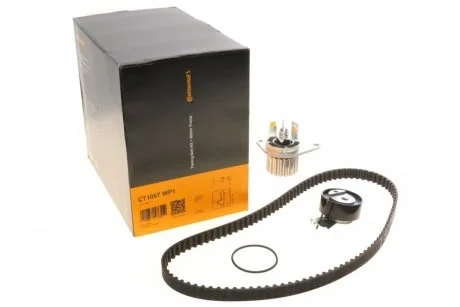 Комплект ремня ГРМ с помпой PSA 206 1,4i 8V eng>, Nemo Bipper Qubo Fiorino 1,4i 08> ContiTech Contitech CT1067WP1