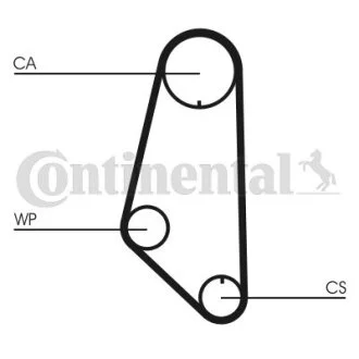 Комплект ГРМ, пас+помпа Contitech CT732WP1