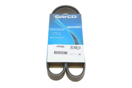 Ремінь генератора поліклиновий DAYCO 6PK986