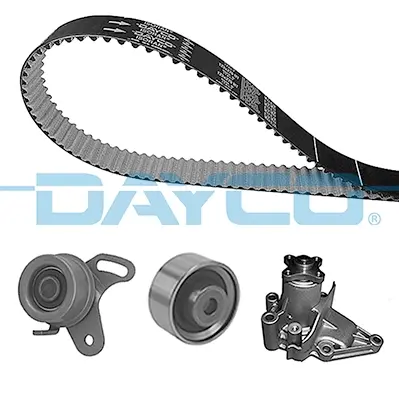Комплект ГРМ + помпа Hyundai Accent/Elantra/Getz/Kia Rio 1.4/1.5/1.6 95- (22x105z) DAYCO KTBWP6000 (фото 1)