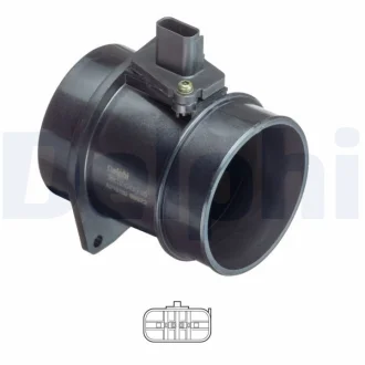 Датчик масової витрати повітря Delphi AF10380-12B1